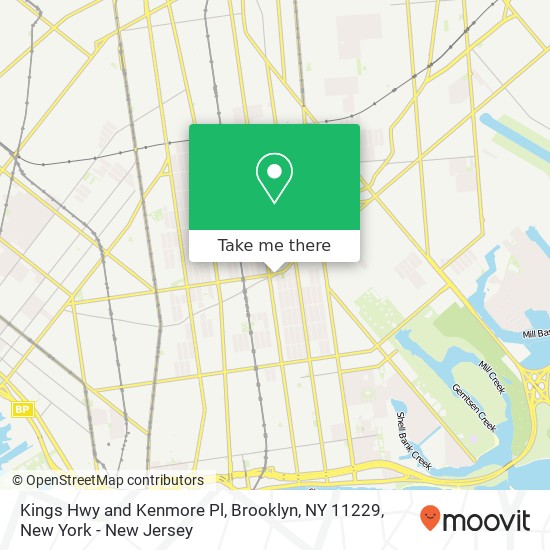 Mapa de Kings Hwy and Kenmore Pl, Brooklyn, NY 11229