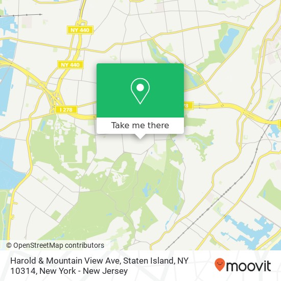 Mapa de Harold & Mountain View Ave, Staten Island, NY 10314