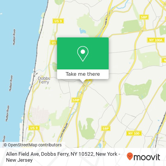 Mapa de Allen Field Ave, Dobbs Ferry, NY 10522