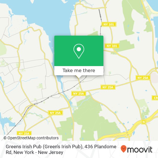Mapa de Greens Irish Pub (Green's Irish Pub), 436 Plandome Rd