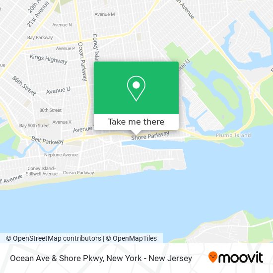Mapa de Ocean Ave & Shore Pkwy