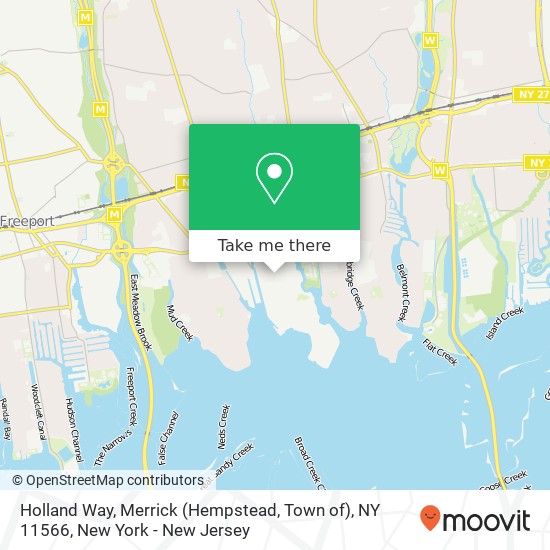 Mapa de Holland Way, Merrick (Hempstead, Town of), NY 11566