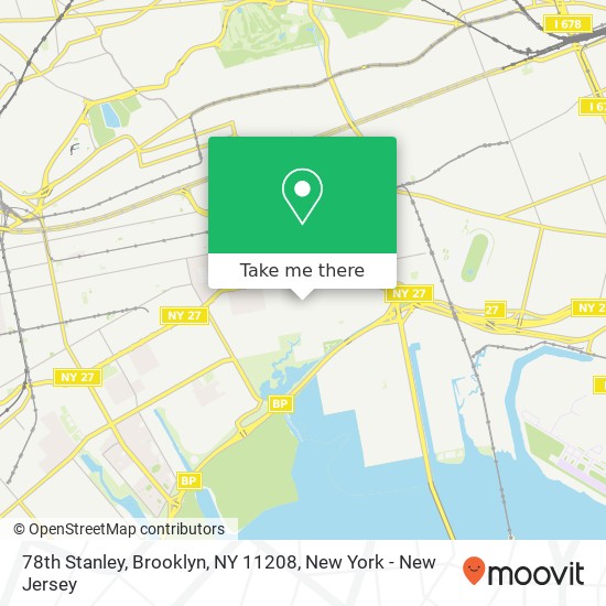 78th Stanley, Brooklyn, NY 11208 map