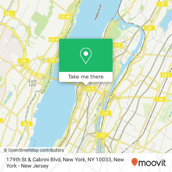 Mapa de 179th St & Cabrini Blvd, New York, NY 10033
