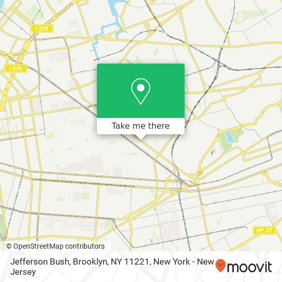 Mapa de Jefferson Bush, Brooklyn, NY 11221