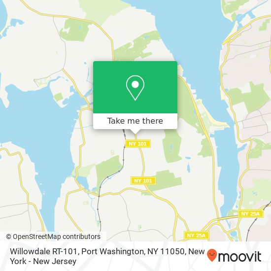 Willowdale RT-101, Port Washington, NY 11050 map