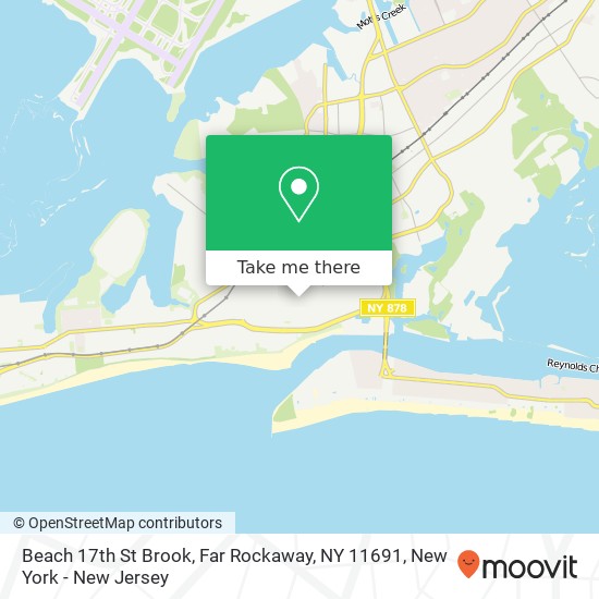 Mapa de Beach 17th St Brook, Far Rockaway, NY 11691