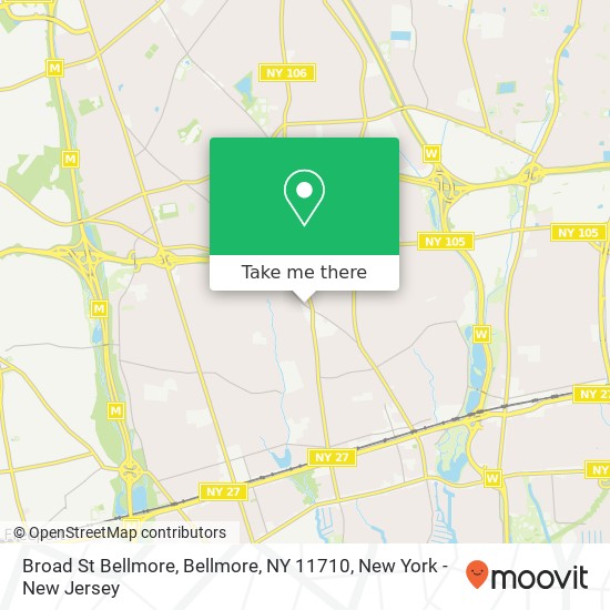 Mapa de Broad St Bellmore, Bellmore, NY 11710