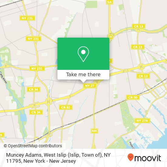 Muncey Adams, West Islip (Islip, Town of), NY 11795 map