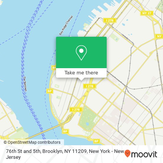 76th St and 5th, Brooklyn, NY 11209 map