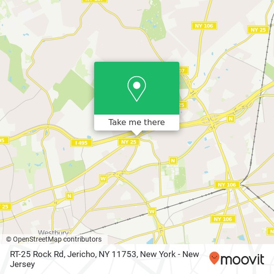 Mapa de RT-25 Rock Rd, Jericho, NY 11753