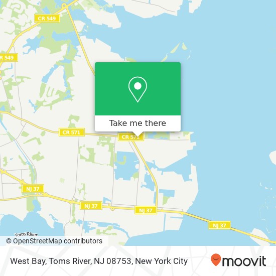 West Bay, Toms River, NJ 08753 map