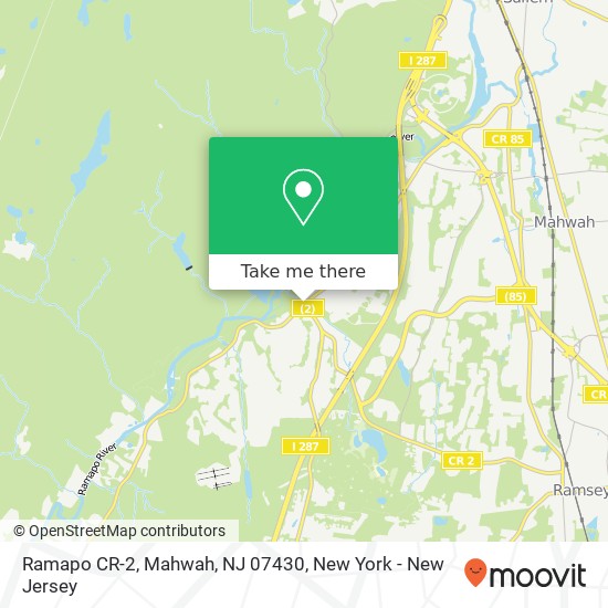 Mapa de Ramapo CR-2, Mahwah, NJ 07430