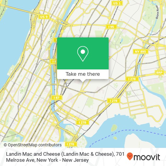 Mapa de Landin Mac and Cheese (Landin Mac & Cheese), 701 Melrose Ave