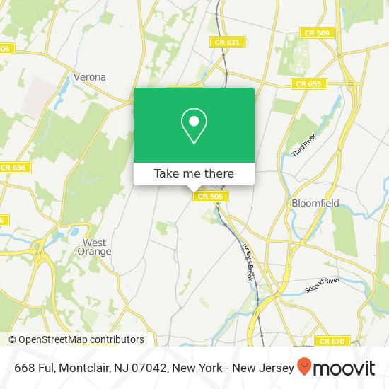 Mapa de 668 Ful, Montclair, NJ 07042