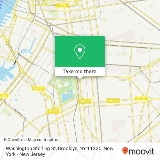 Mapa de Washington Sterling St, Brooklyn, NY 11225