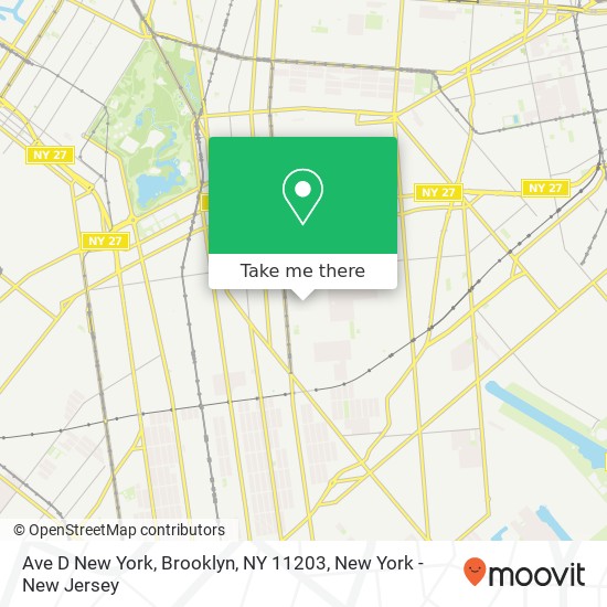 Ave D New York, Brooklyn, NY 11203 map