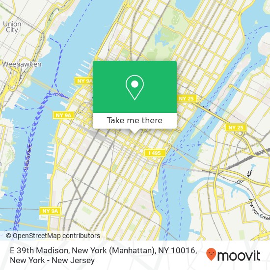 E 39th Madison, New York (Manhattan), NY 10016 map