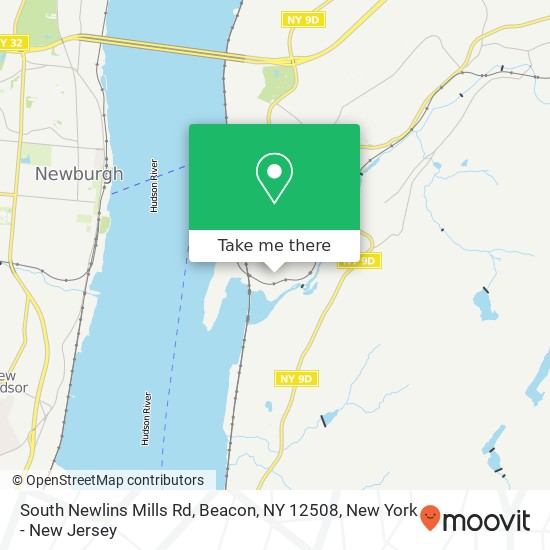 Mapa de South Newlins Mills Rd, Beacon, NY 12508