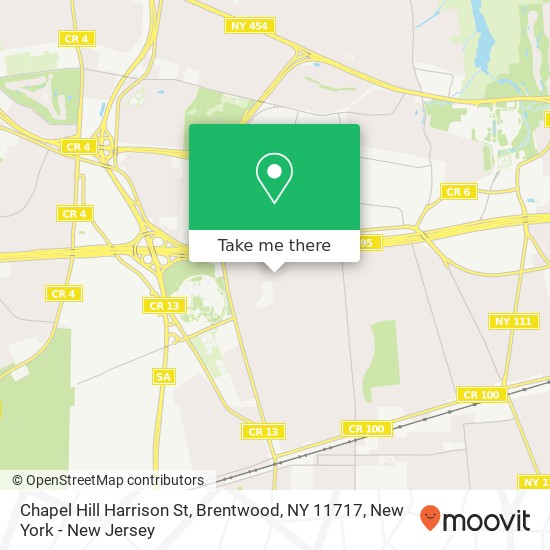 Mapa de Chapel Hill Harrison St, Brentwood, NY 11717