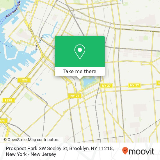 Prospect Park SW Seeley St, Brooklyn, NY 11218 map