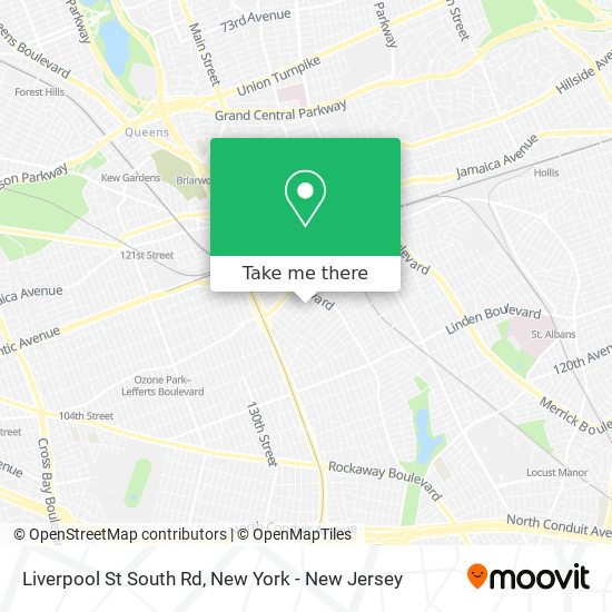 Mapa de Liverpool St South Rd