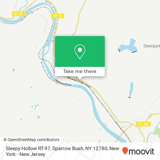 Mapa de Sleepy Hollow RT-97, Sparrow Bush, NY 12780