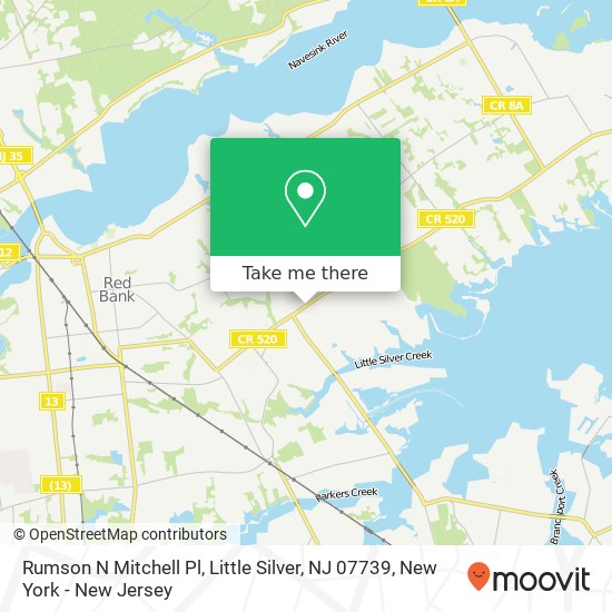 Rumson N Mitchell Pl, Little Silver, NJ 07739 map