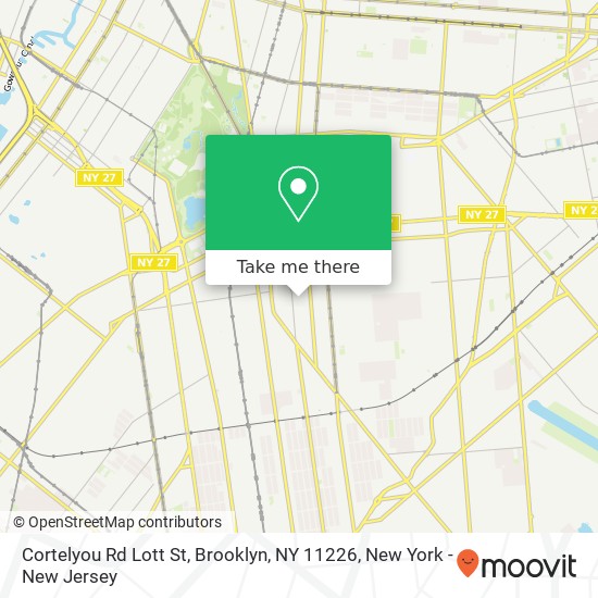 Mapa de Cortelyou Rd Lott St, Brooklyn, NY 11226