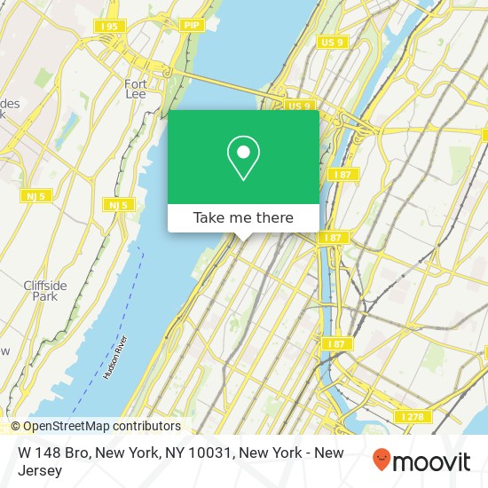 Mapa de W 148 Bro, New York, NY 10031