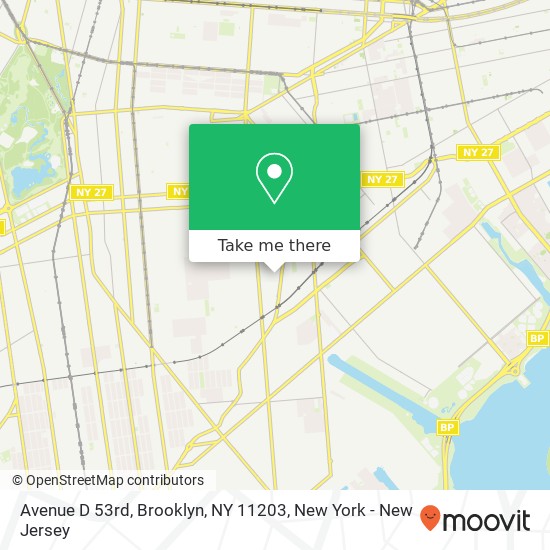 Avenue D 53rd, Brooklyn, NY 11203 map