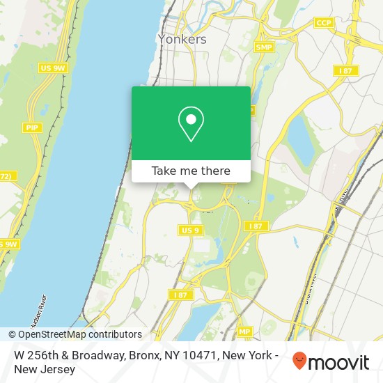 Mapa de W 256th & Broadway, Bronx, NY 10471