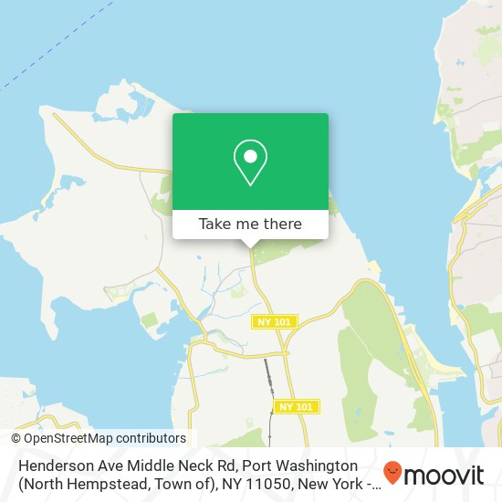 Mapa de Henderson Ave Middle Neck Rd, Port Washington (North Hempstead, Town of), NY 11050