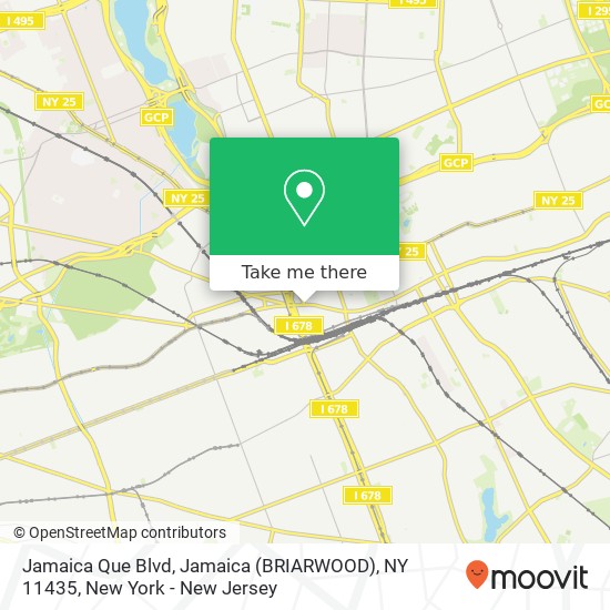 Mapa de Jamaica Que Blvd, Jamaica (BRIARWOOD), NY 11435