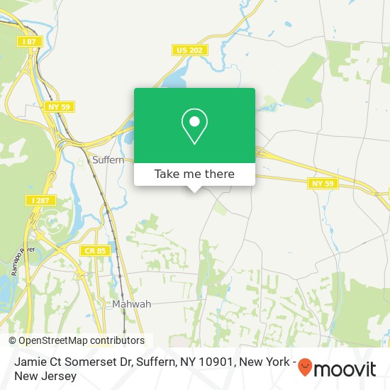 Mapa de Jamie Ct Somerset Dr, Suffern, NY 10901