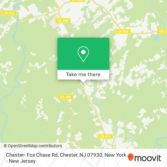 Mapa de Chester- Fox Chase Rd, Chester, NJ 07930