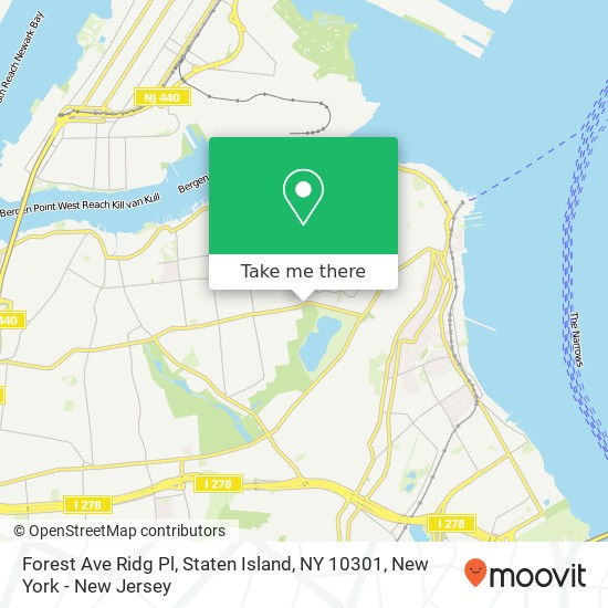 Mapa de Forest Ave Ridg Pl, Staten Island, NY 10301