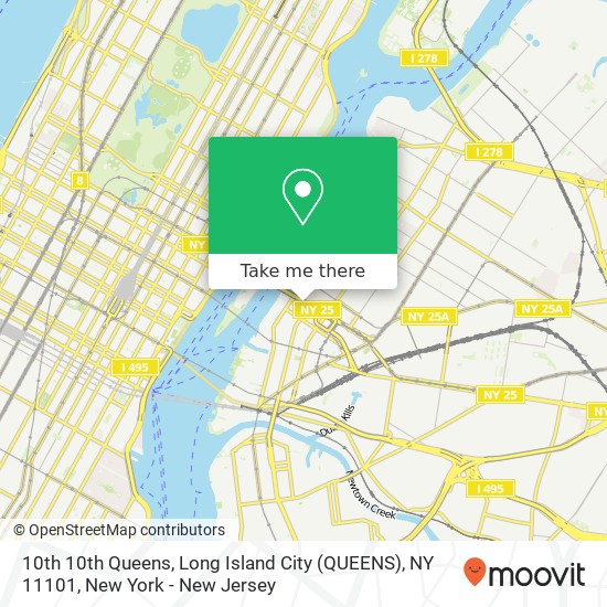 Mapa de 10th 10th Queens, Long Island City (QUEENS), NY 11101