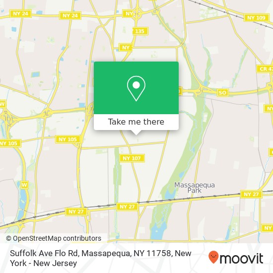 Suffolk Ave Flo Rd, Massapequa, NY 11758 map