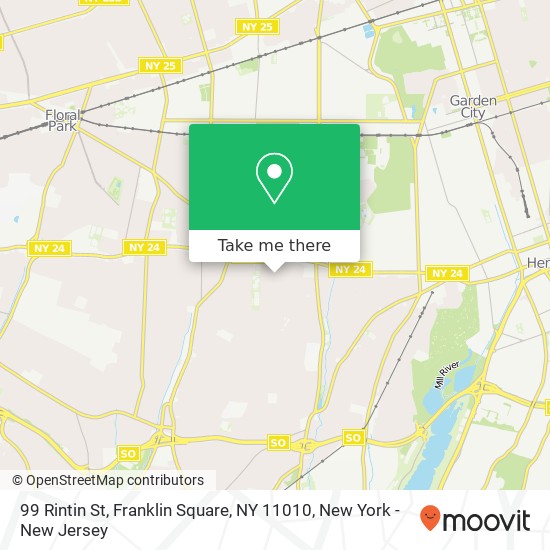 Mapa de 99 Rintin St, Franklin Square, NY 11010