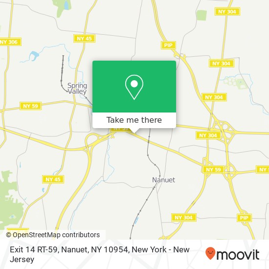 Mapa de Exit 14 RT-59, Nanuet, NY 10954