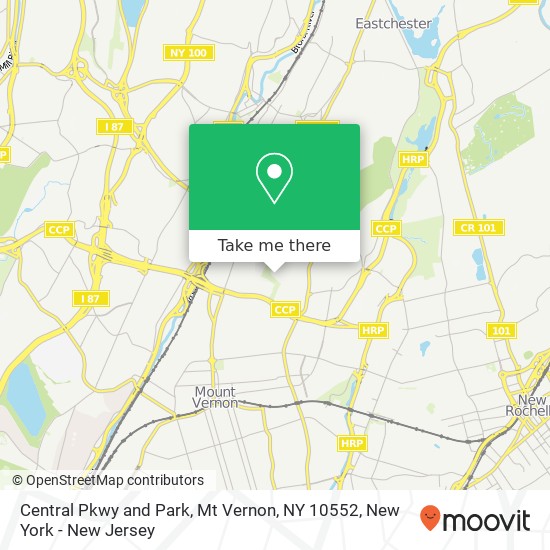 Central Pkwy and Park, Mt Vernon, NY 10552 map