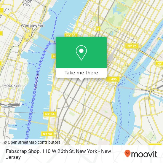 Mapa de Fabscrap Shop, 110 W 26th St