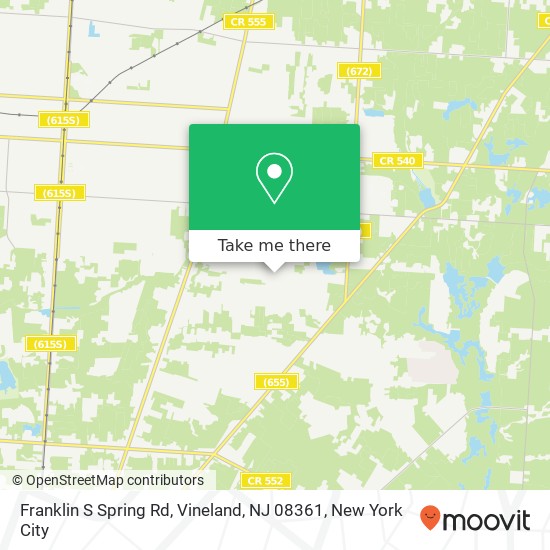 Franklin S Spring Rd, Vineland, NJ 08361 map