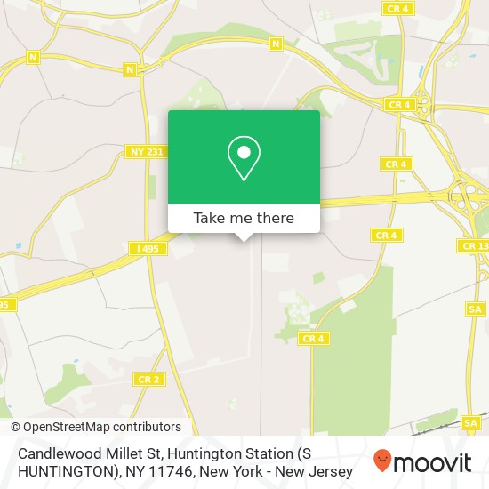 Mapa de Candlewood Millet St, Huntington Station (S HUNTINGTON), NY 11746