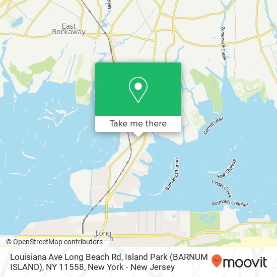 Louisiana Ave Long Beach Rd, Island Park (BARNUM ISLAND), NY 11558 map