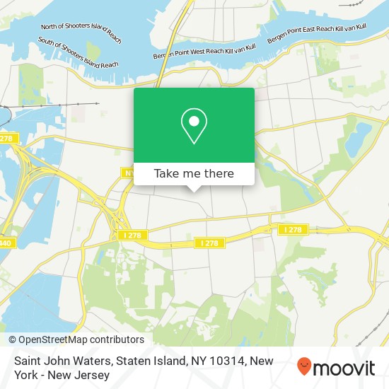 Saint John Waters, Staten Island, NY 10314 map