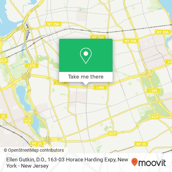 Mapa de Ellen Gutkin, D.O., 163-03 Horace Harding Expy