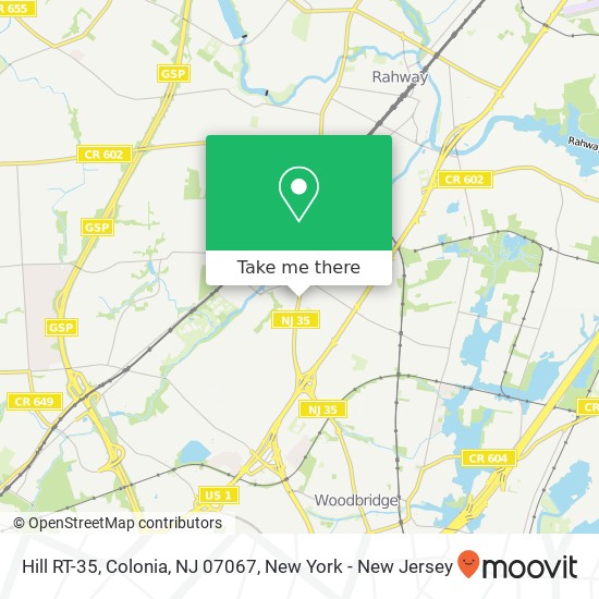 Hill RT-35, Colonia, NJ 07067 map