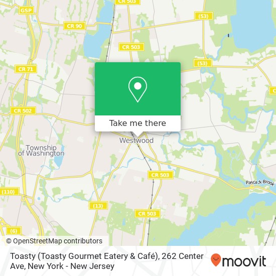 Toasty (Toasty Gourmet Eatery & Café), 262 Center Ave map
